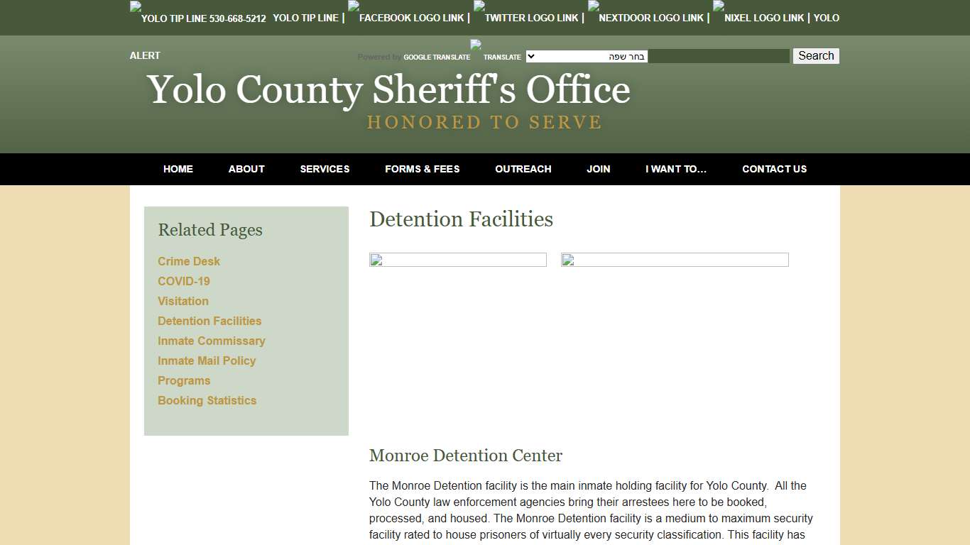 Detention Facilities - Yolo County Sheriff's Office Woodland, CA